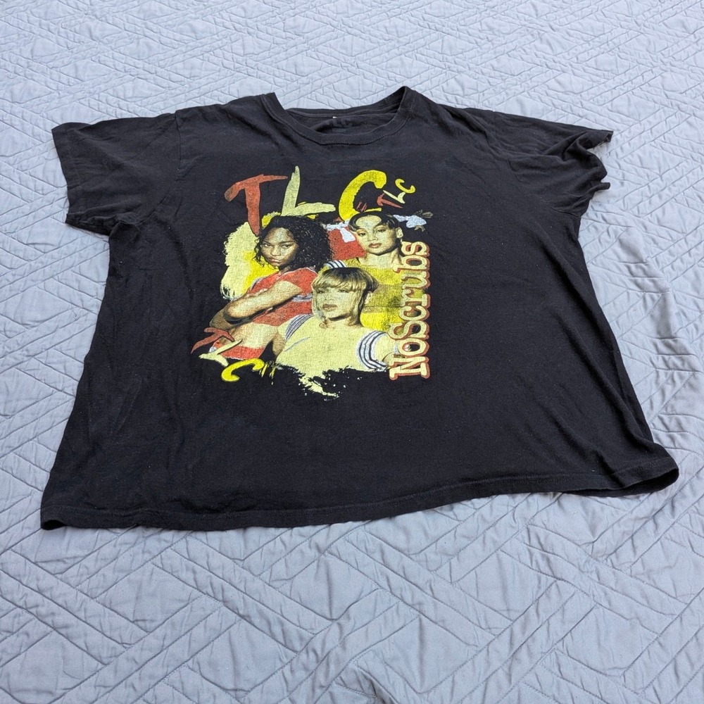 TLC No Scrubs Graphic Band Tee Black Vintage Style T-Shirt